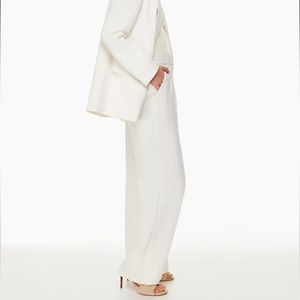 White Wide Pants / Aritzia Wilfred Effortless Pant - Light Birch